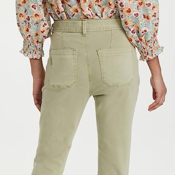 Brand New Paige Mayslie Belted Denim High Rise Jogger Pants 27 Vintage Light - Picture 3 of 7